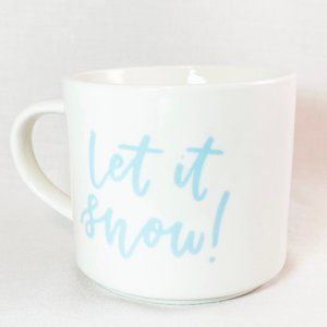 Christmas Winter Holiday Mug Let It Snow Coffee Tea Cocoa Porcelain Cup